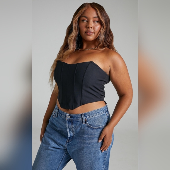 Grebrafan-black corset and skirt,4XL,faux leather,Indie Sleeze - Picture 13 of 15